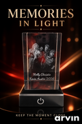 3D Crystal Photo engraved